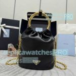 Replica Prada Nappa Leather Mini Bucket Bag